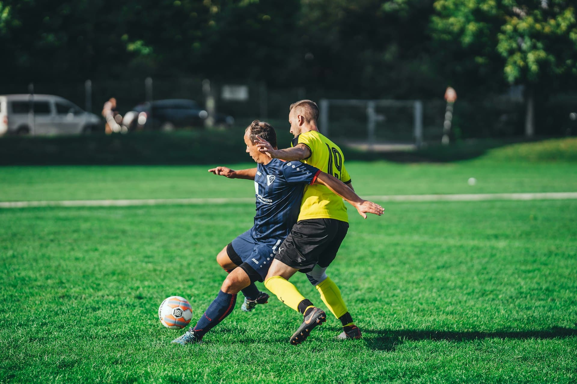 A football game between friends